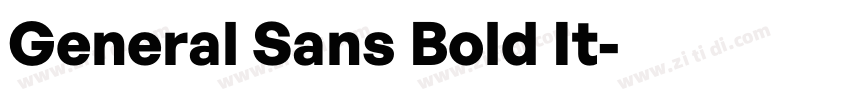 General Sans Bold It字体转换